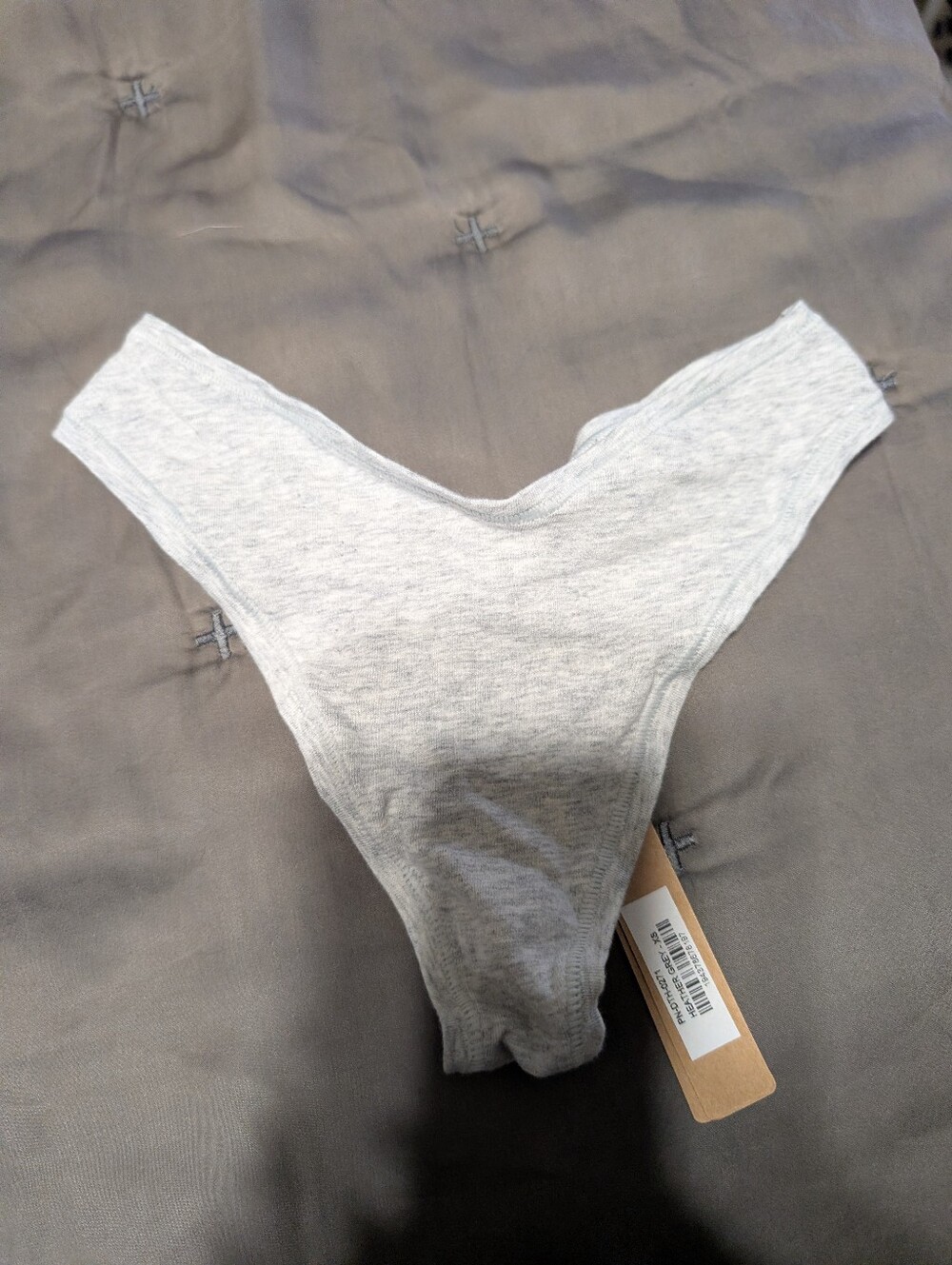 SKIMS Heather Gray Dipped Thong